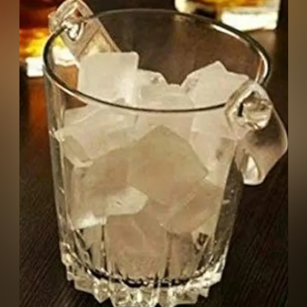 Glass Ice Bucket with handle